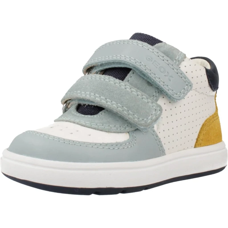 Geox Baby B BIGLIA BOY A Sneaker, White/Sage, 4.5 UK Child