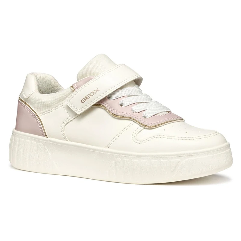 Geox J MIKIROSHI Girl A, Girls’ Sneaker, Lt Ivory/Lt Rose,