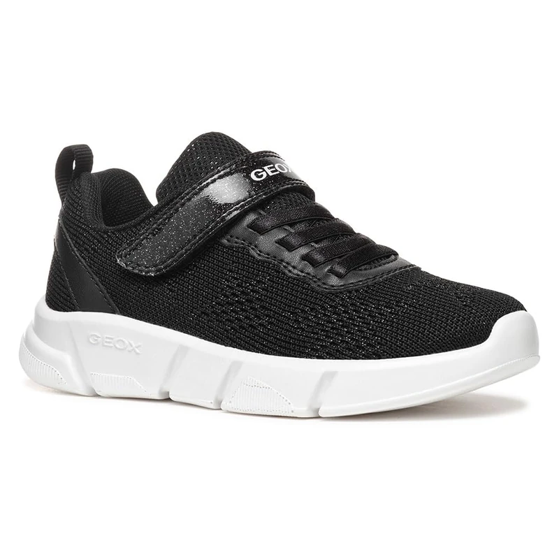 Geox J ARIL Girl B, Girls’ Sneaker, Black,