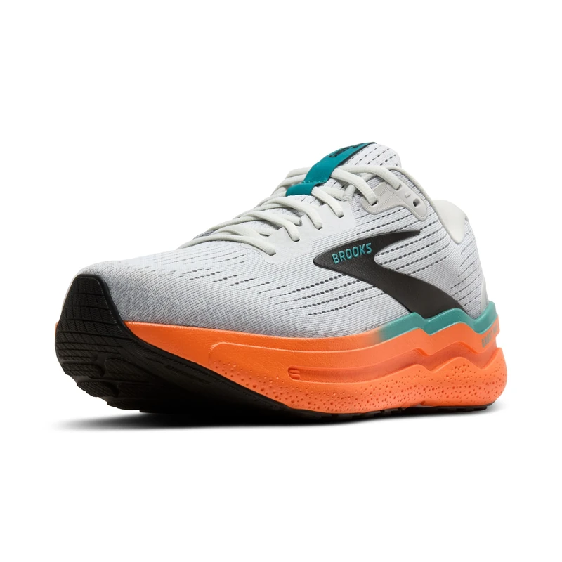 BROOKS 1104311D196 Ghost Max 2 Men Oyster Mushroom/Orange/Teal UK 8.5
