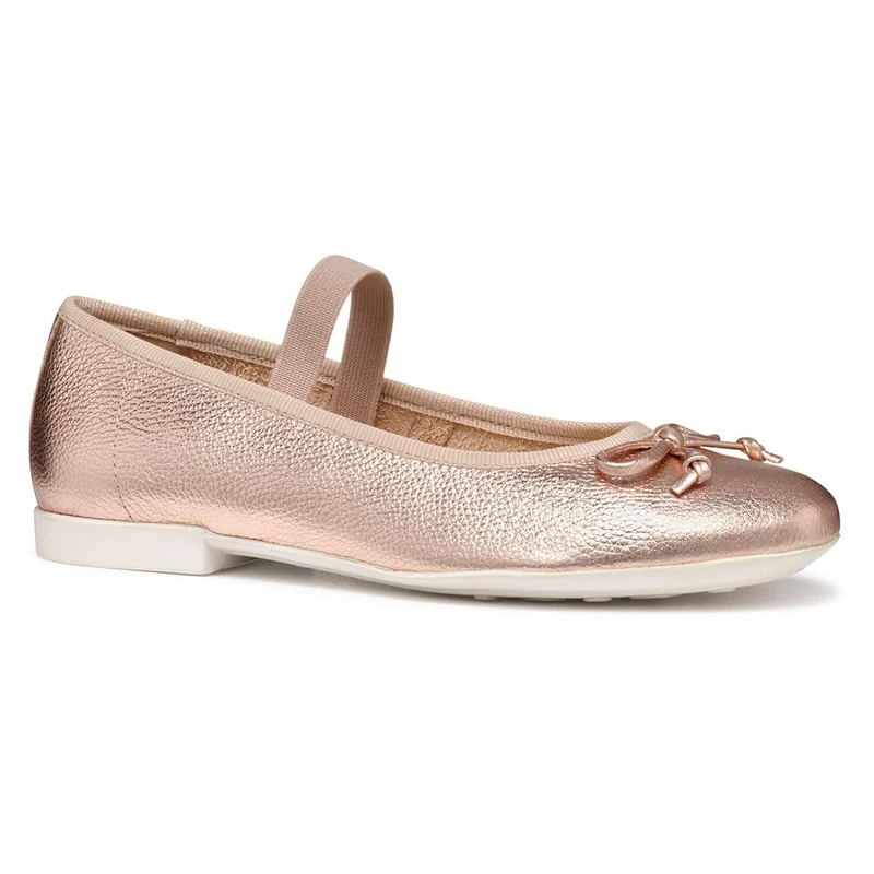 Geox JR PLIE' D Ballet Flat, Old Rose, 12.5 UK