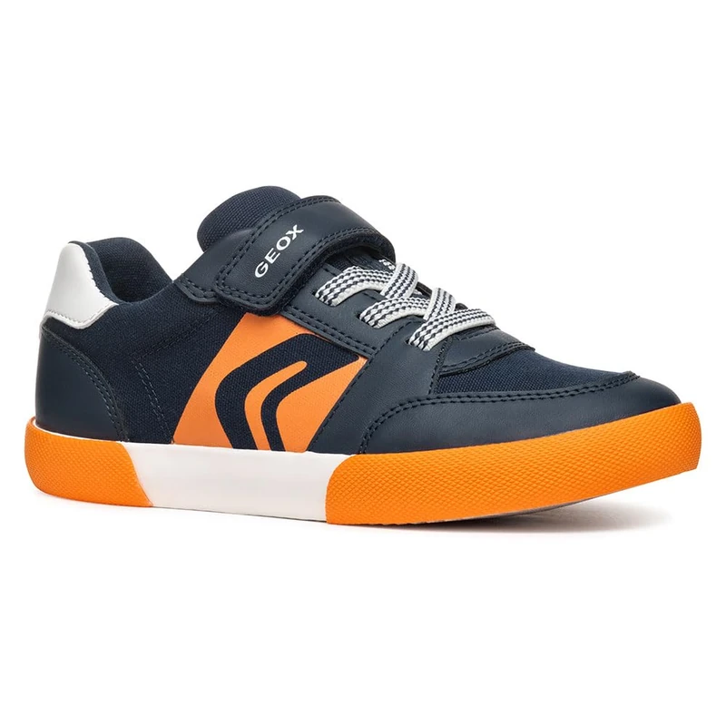 Geox Boys' J Gisli Boy D Trainers, Navy Orange, 6 UK