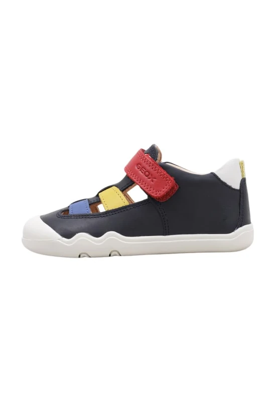 Geox B STEPPIEUP BOY A, Boys’ Sneaker, Navy/Multicolor,