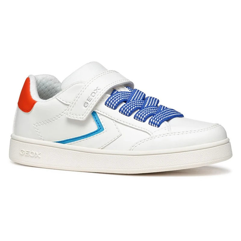 Geox J ECLYPER BOY A, Boys’ Sneaker, White/Orange,
