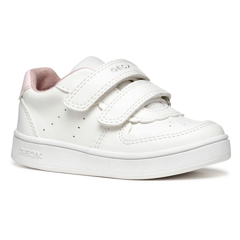 Geox B ECLYPER GIRL A, Baby - Mädchen Sneaker, White/Lt Pink,