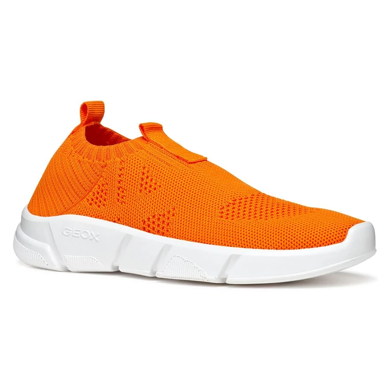 Geox J ARIL BOY A Sneaker, Orange, 10 UK Child