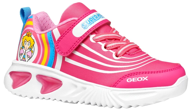 Geox J Assister Girl C, Girls’ Sneaker, Fuchsia,
