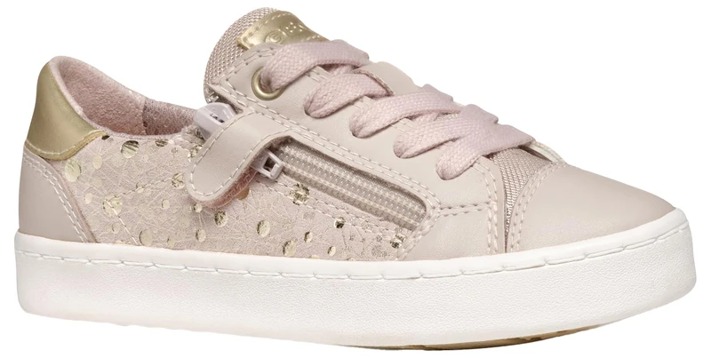 Geox J Kilwi Girl A Sneaker, Lt Rose/Platinum, 10 UK Child