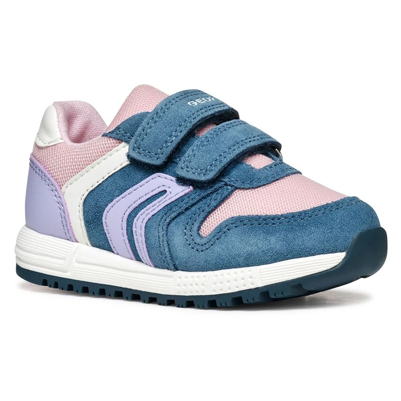 Geox B ALBEN Girl A, Baby - Mädchen Sneaker, Avio/Pink,