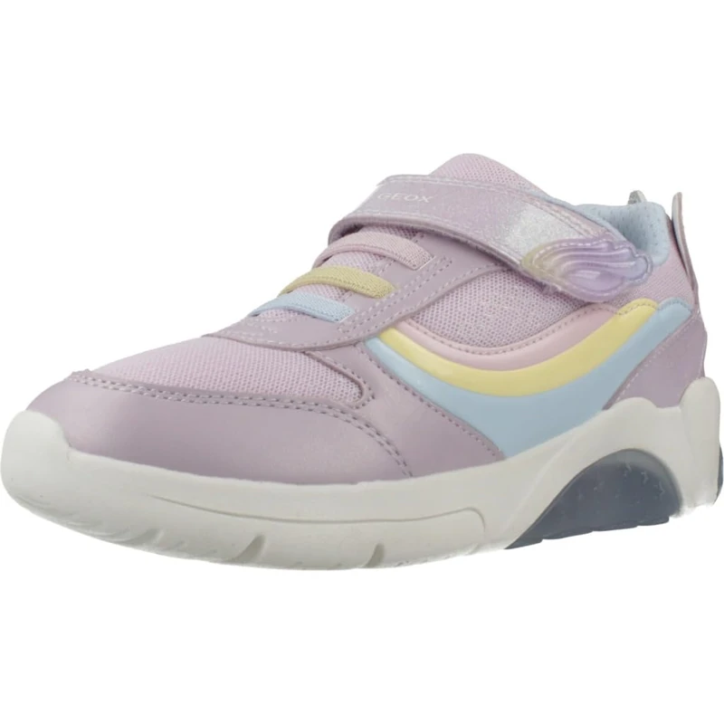 Geox J FADINLIGHT Girl A, Girls’ Sneaker, Lilac/Multicolor,