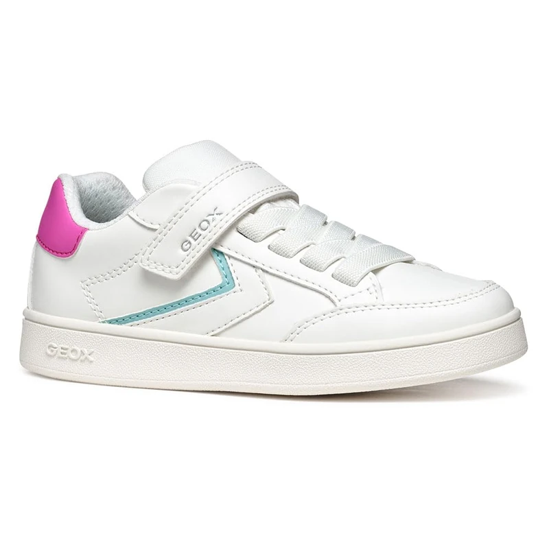 Geox J ECLYPER Girl B, Girls’ Sneaker, White/Fuchsia,