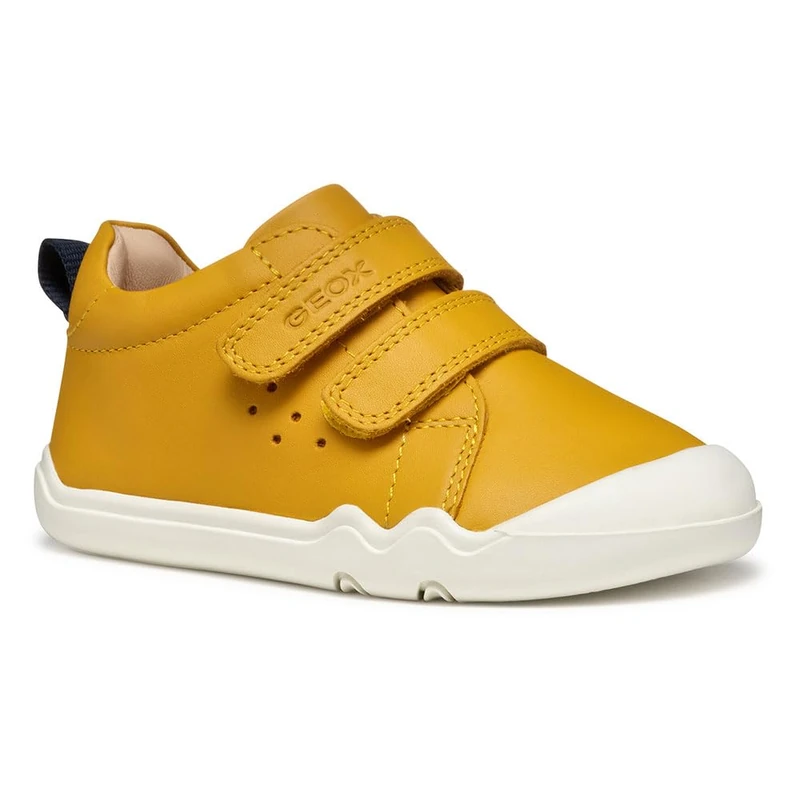 Geox B STEPPIEUP BOY A, Boys’ Sneaker, Ochreyellow/Navy,