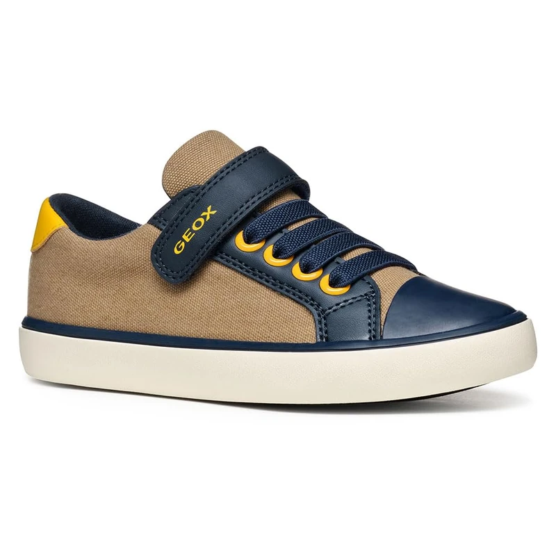 Geox J GISLI BOY B, Boys’ Sneaker, Camel/Navy,