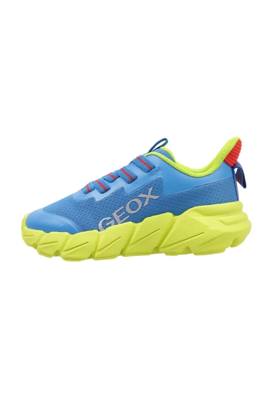 Geox J FLEXYPER Fast BOY Sneaker, Royal/Lime, 1 UK