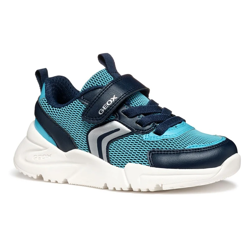 Geox J Loftus BOY B, Boys’ Sneaker, Sky/Navy,