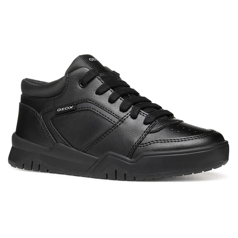 Geox Boys J Perth Boy Sneaker, Black, 5 UK