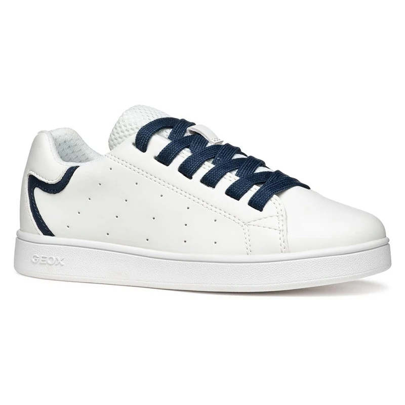 Geox J ECLYPER BOY B Sneaker, White/Navy, 6.5 UK