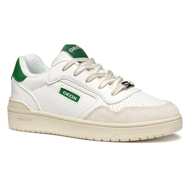 Geox J WASHIBA BOY D, Boys’ Sneaker, White/Green,