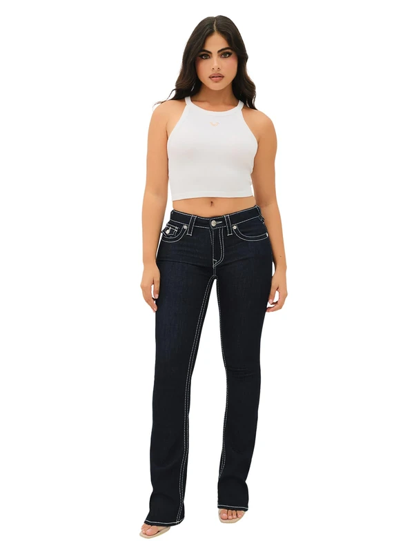 True Religion Women's Becca Mr Boot Cut Flap Big T Flap, Body Rinse, 31