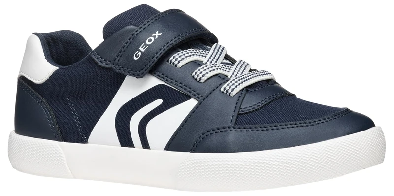 Geox J GISLI BOY D, Boys’ Sneaker, Navy/White,