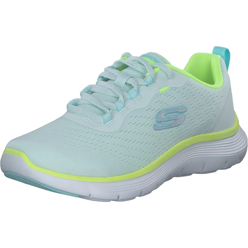 Skechers Women's Flex Appeal 5.0 New Path Sneaker, Mint Mesh/Multi Trim, 5 UK
