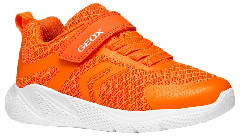 Geox J SPRINTYE BOY A Sneaker, Orange, 6 UK Child