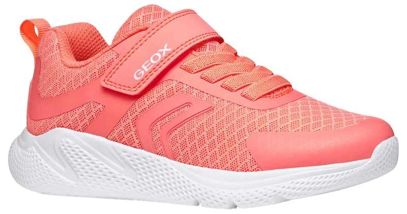 Geox J SPRINTYE Girl A, Girls’ Sneaker, Fluo Coral,