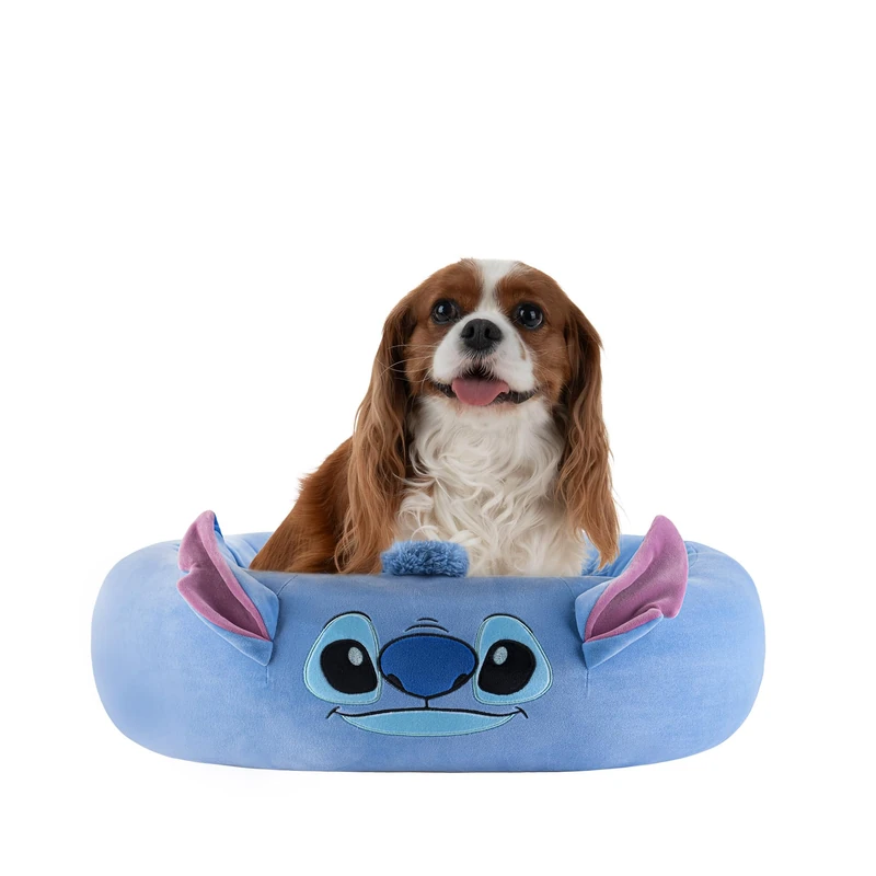 Disney Stitch Medium Pet Bolster Bed - Soft Velboa Fabric