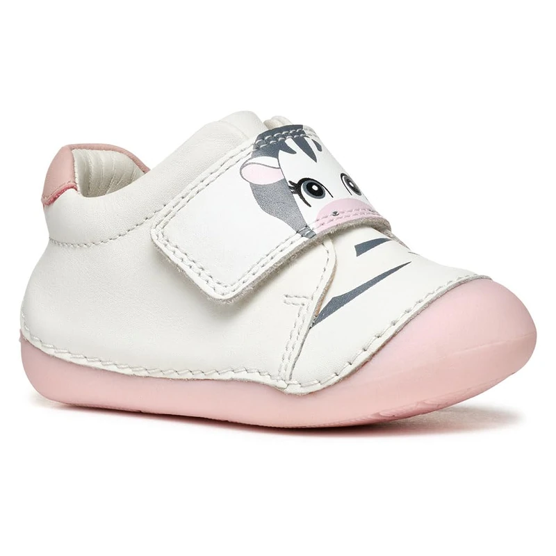Geox Baby Girls B TUTIM B Sneaker, White/Rose, 5 UK Child
