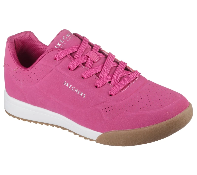 Skechers Women's Zinger 2.0 The Arwen Sneaker, Magenta Durasuede, 6 UK