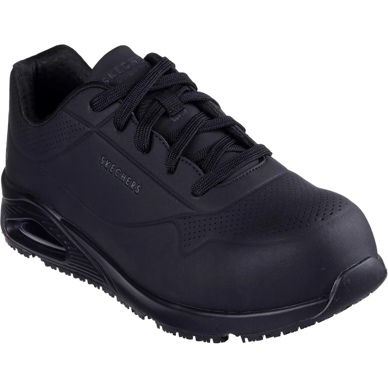 Skechers Men's Uno Sr Doltin Work Shoes, Black Synthetic, 7 UK