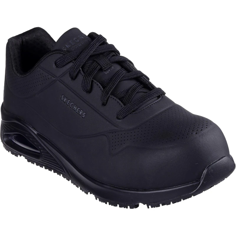 Skechers Men's Uno Sr Doltin Work Shoes, Black Synthetic, 9.5 UK