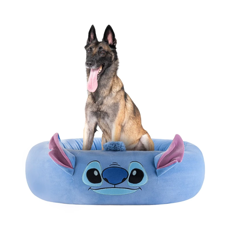 Disney Stitch Pet Bed Large - Large Pet Bolster Bed with Character Design and Machine Washable Removable Insert