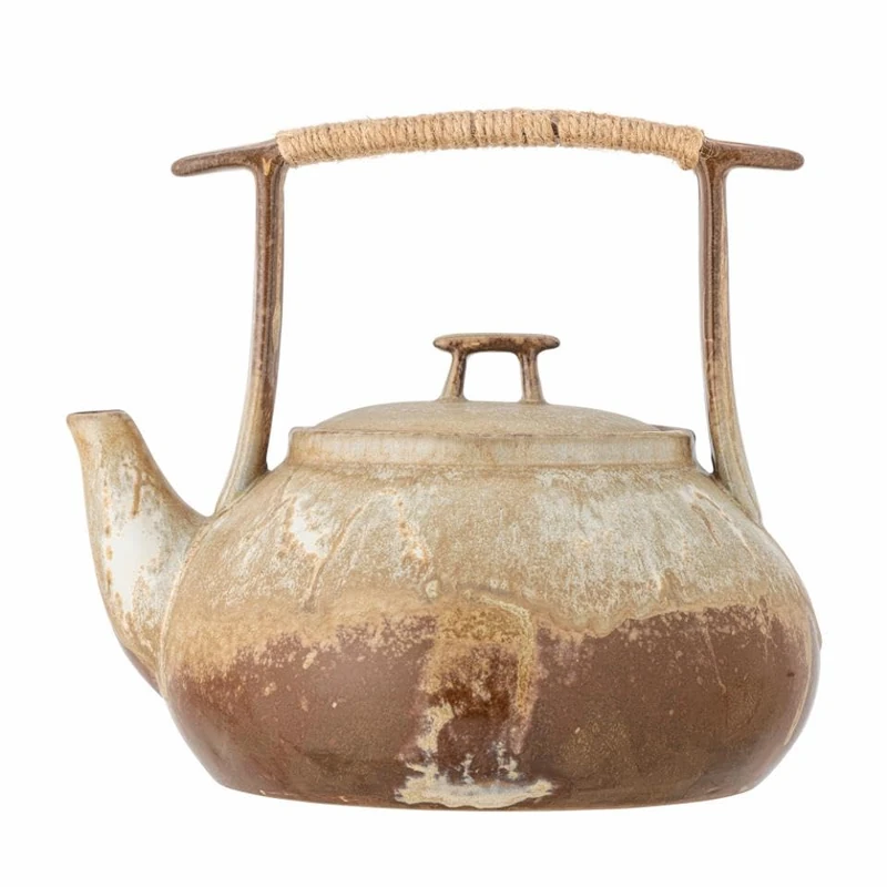 Bloomingville Ikigai Stoneware Teapot, Brown - 1.55 L, Japanese Inspired Design - 82061428