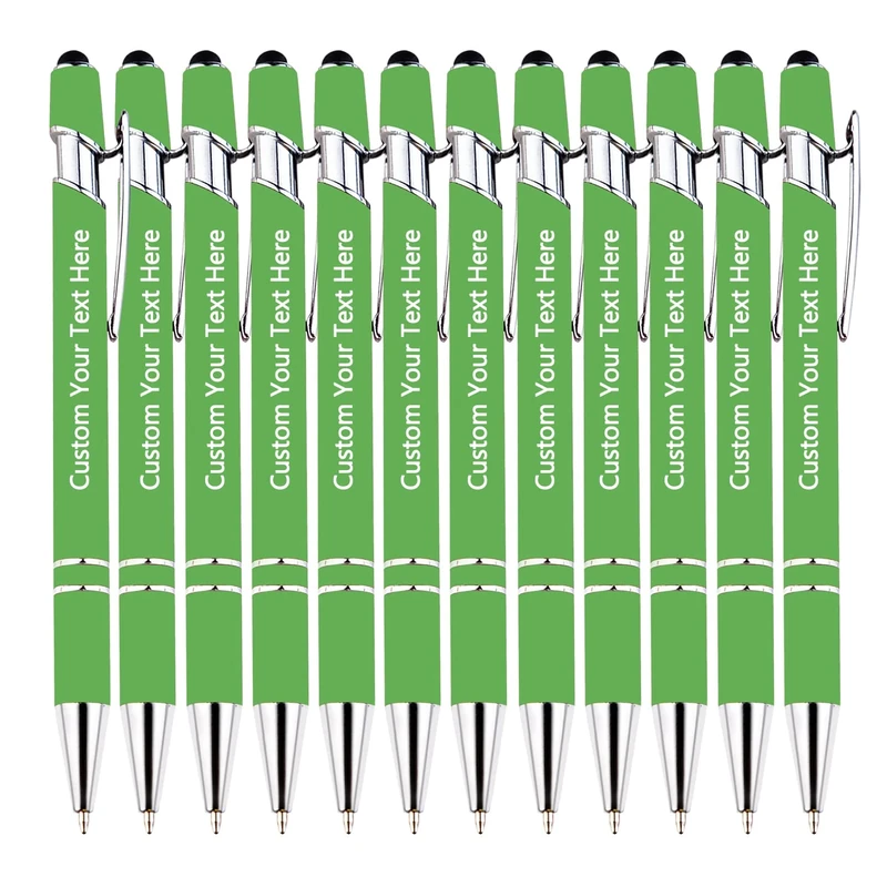 KOLOWKO Personalized 2-in-1 Ballpoint Pen & Stylus - Custom Text/Name/Message - Bulk Order Up to 1000 Pens for Business, Graduation, Anniversary