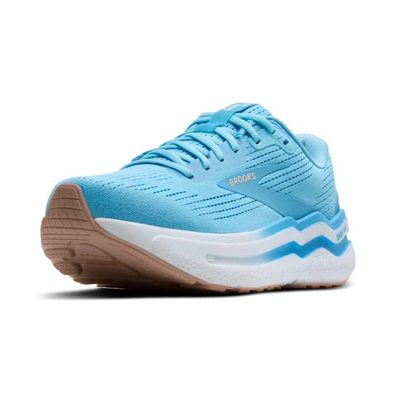 BROOKS Womens Ghost Max 2 Sneaker, Baltic Sea Bonnie Blue Peach, 5 UK
