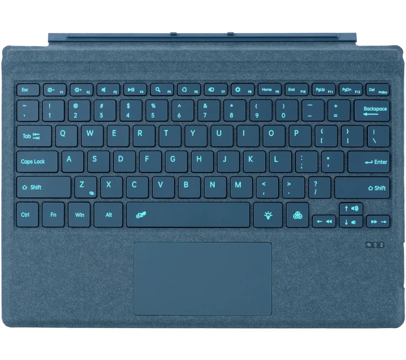Type Cover for Microsoft Surface Pro 7+ Pro 7 Pro 6 Pro 5 Pro 4 Pro 3 Generation Portable Slim Wireless Keyboard with Touchpad Tablet Keyboard (Sapphire, Backlit)