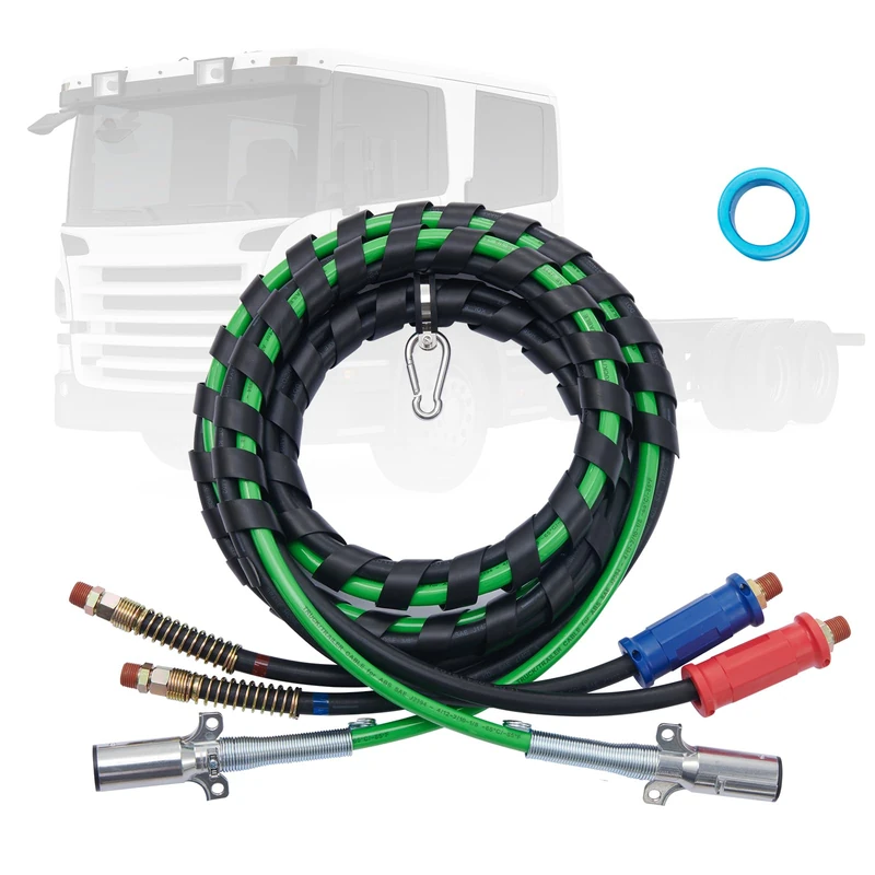 VEVOR BSC507-4 Luftleitungssatz air Brake line kit for semi-Trailers, Black + Green