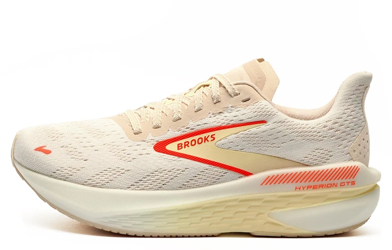 BROOKS 1204221B173 Hyperion GTS 2 Women White/Peach/Coral UK 4.5