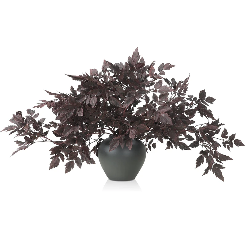 Lyrow 10 or 6 Branches Artificial Silk Cimicifuga Leaves for Home Vase Wedding Garden Farmhouse Table Fireplace 32 Inch