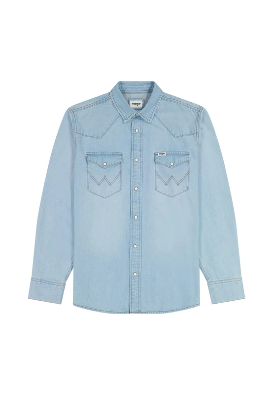 Wrangler Men's Western Shirt, Authentic Tint, S