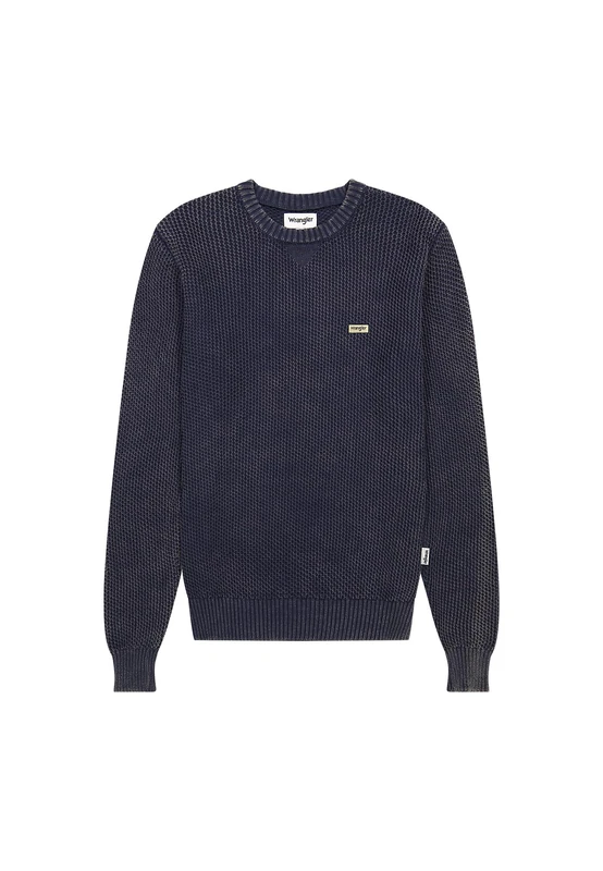Wrangler Men's Crewneck Sweater, Navy, XL