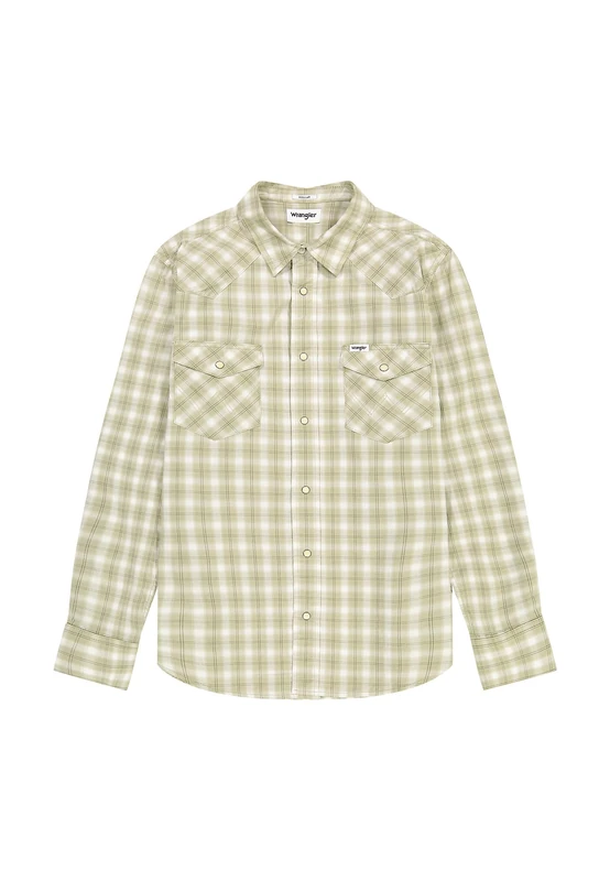 Wrangler Men's Western Shirt, Tea, L