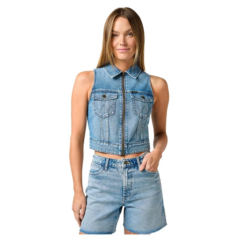 Wrangler Women's Zip Front Vest Jacket, Dallas, S