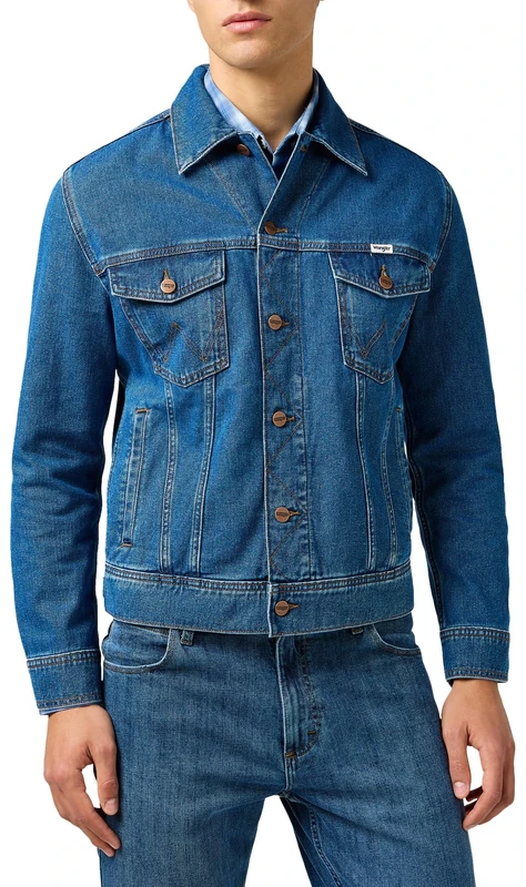 Wrangler Men's Classic Jacket, Stonewash, XL