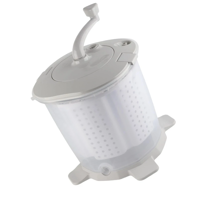 Portable Hand Crank Manual Washing Machine Nordic Grey for Dormitory Apartment Camping