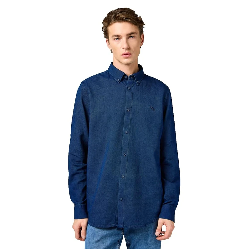 Wrangler Oxford Shirt, Indigo Oxford, XXL