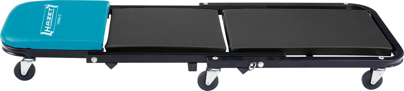 Hazet 195N-3 Wheeled Lounger, Maximum Load 150 kg, Sturdy Tubular Steel Frame, Padded Lying and Head Surface, Easy Change Between Lounger and Seat, Dimensions L 1198 x W 440 x H 135 mm