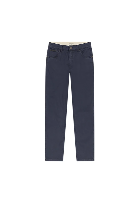 Wrangler Mens Texas Slim Authentic Slim Fit Slim Leg Trousers, Dark Navy, 38 W/32 L