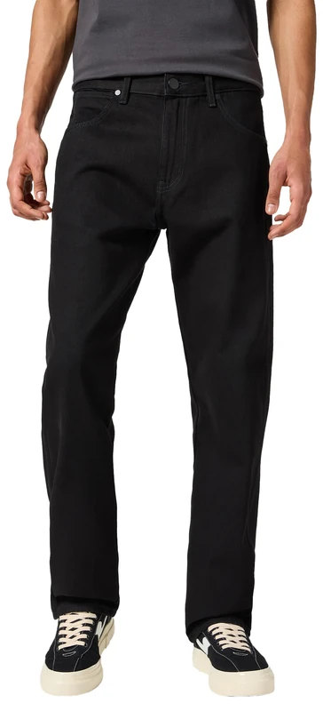 Wrangler Men's Frontier Jeans Relaxed Straight Fit Straight Leg, Jet Wash, 40 W/32 L